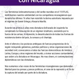 Feminist solidarity with Nicaragua.